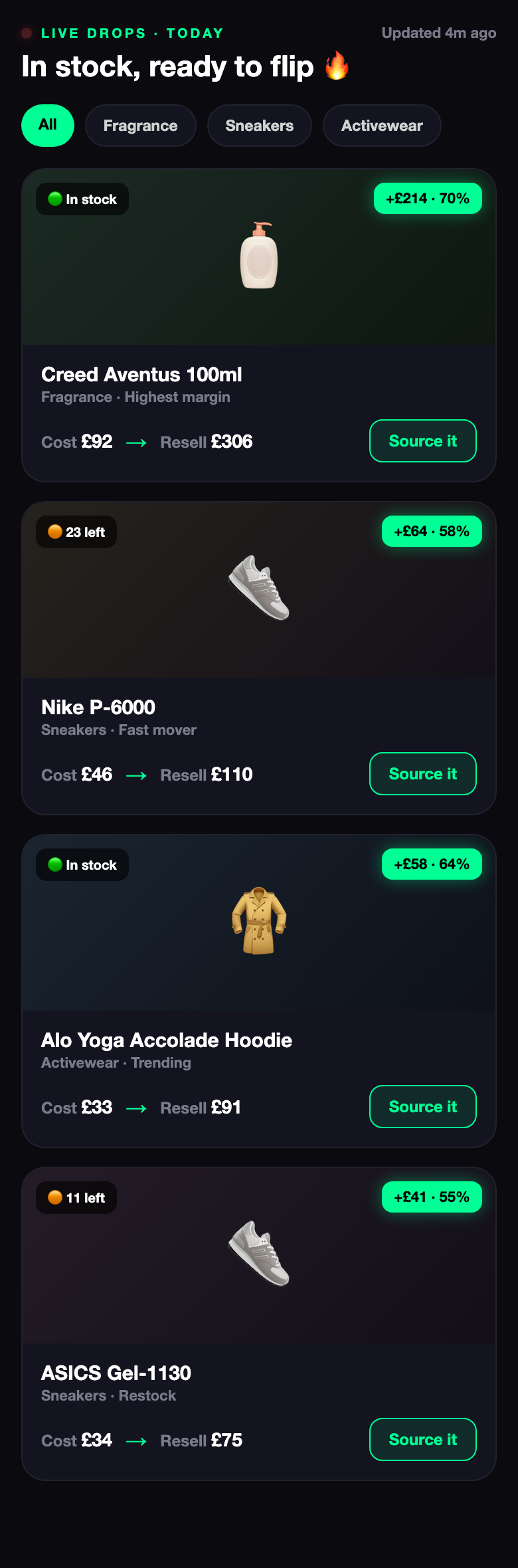 flipOS live drops