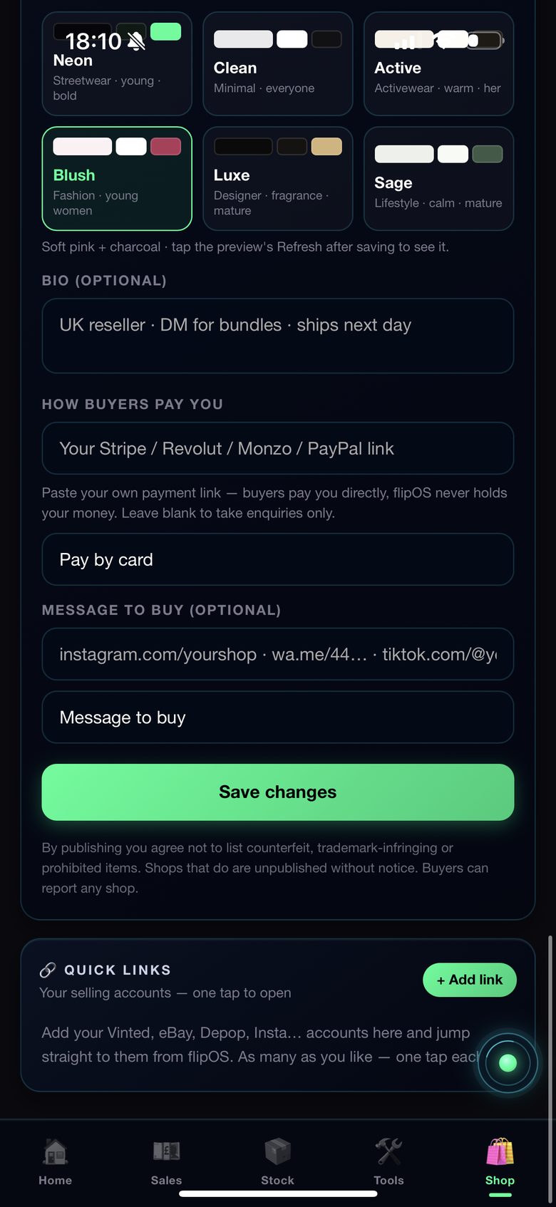 flipOS — Get paid your way