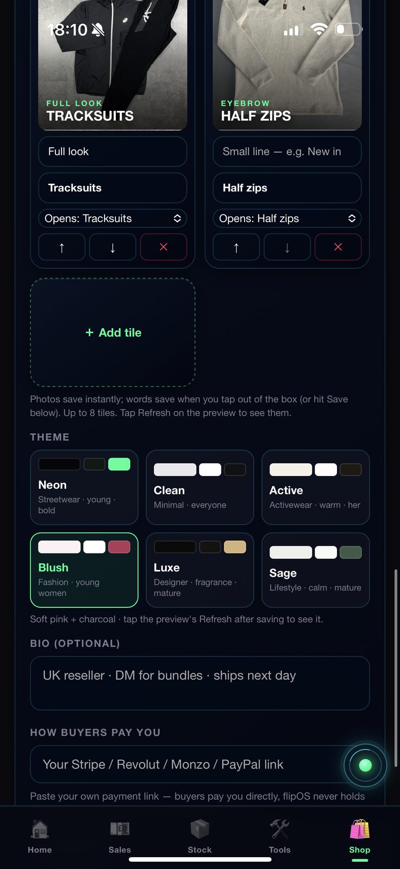 flipOS — 6 themes