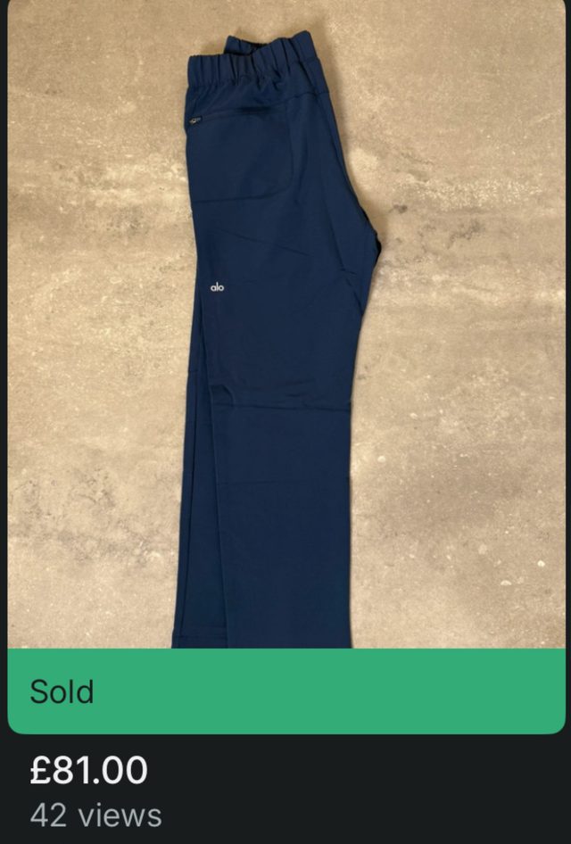 Sold £81 — Alo pants bought for £20